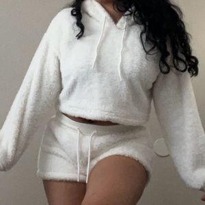 Forever 21 Plush Drawstring Lounge Set